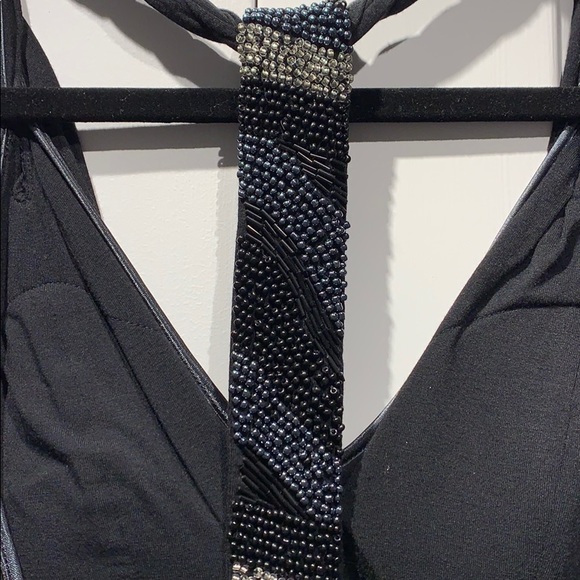 Gorgeous Black Guess Beaded & Twisted Strap Racerback Dress - Picture 8 of 15